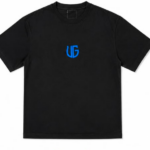 UG Monogram Tee Blue – black tee with blue UG emblem